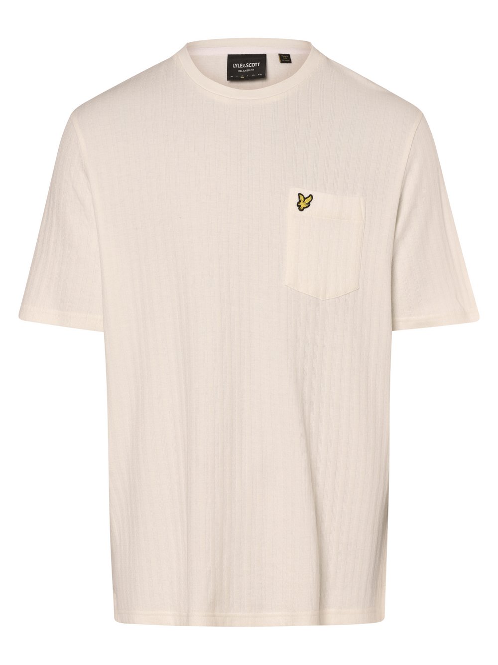 Lyle & Scott T-Shirt Herren Baumwolle weiß strukturiert, M