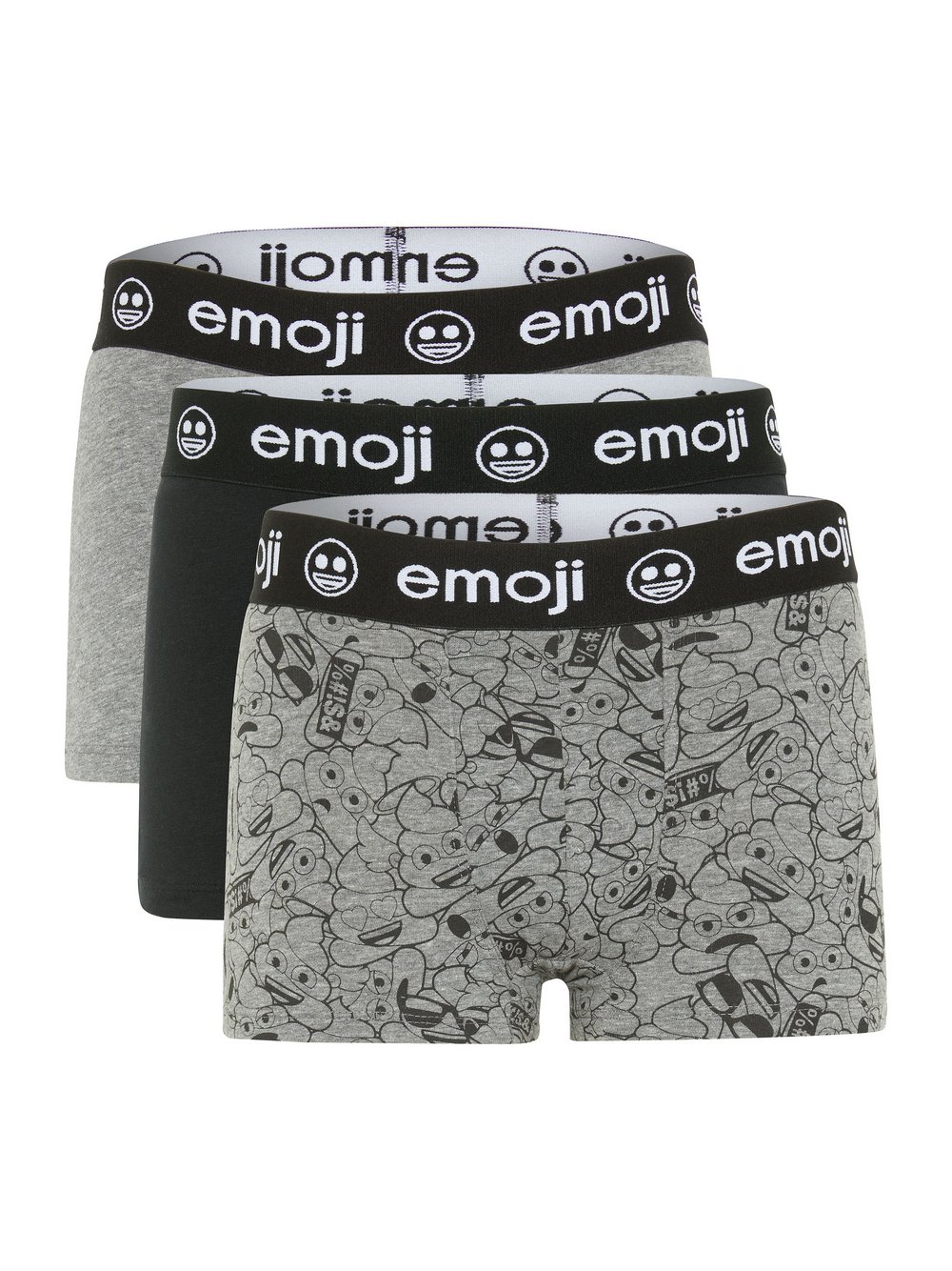 emoji® Boxershorts Jungen Baumwolle grau, 134