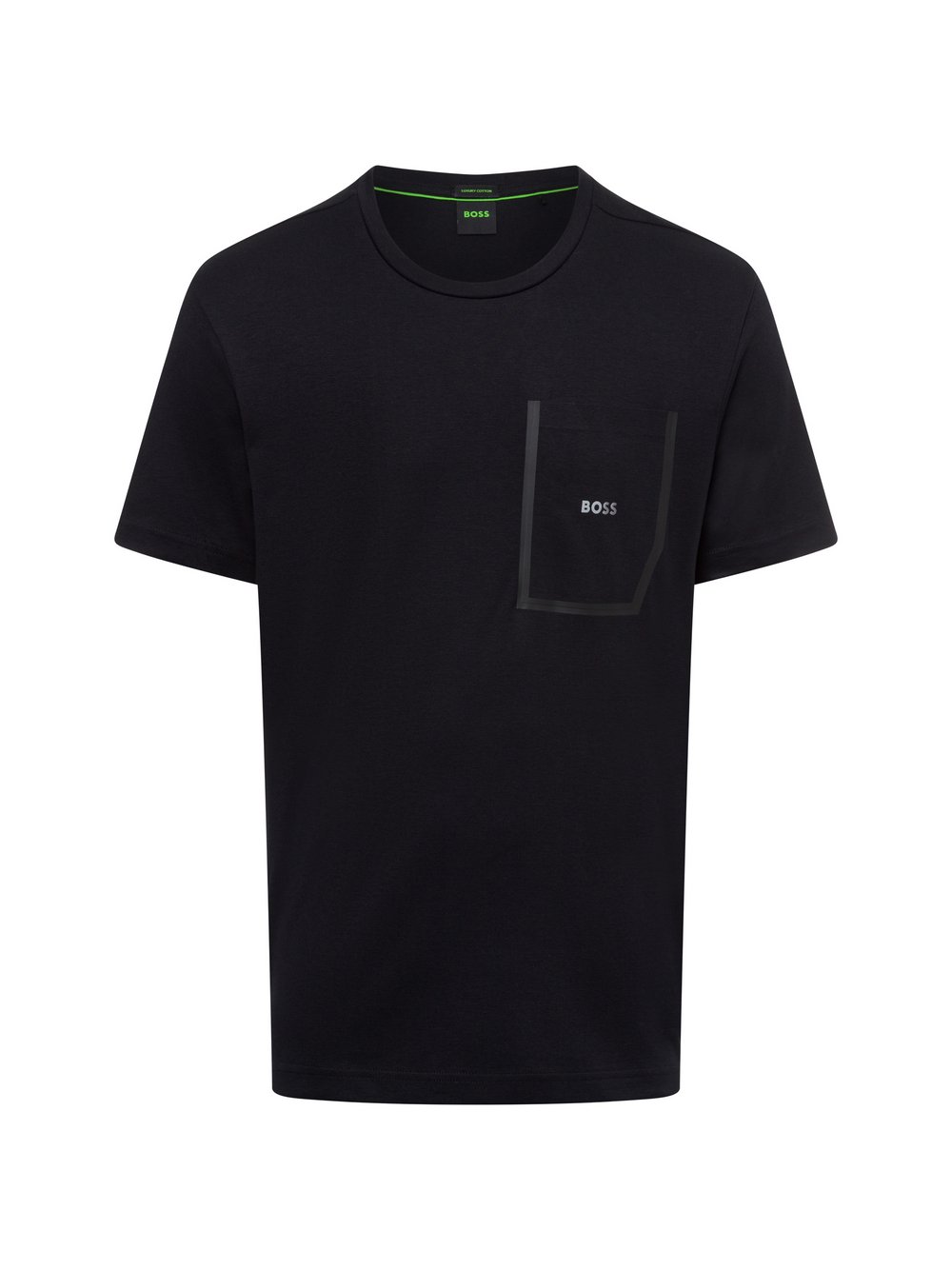 BOSS Green T-Shirt Herren Jersey schwarz, L