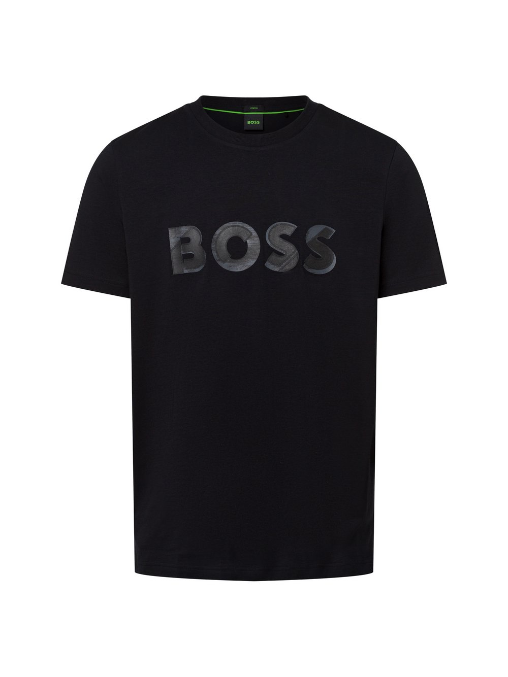 BOSS Green T-Shirt Herren Baumwolle schwarz bedruckt, XXXL