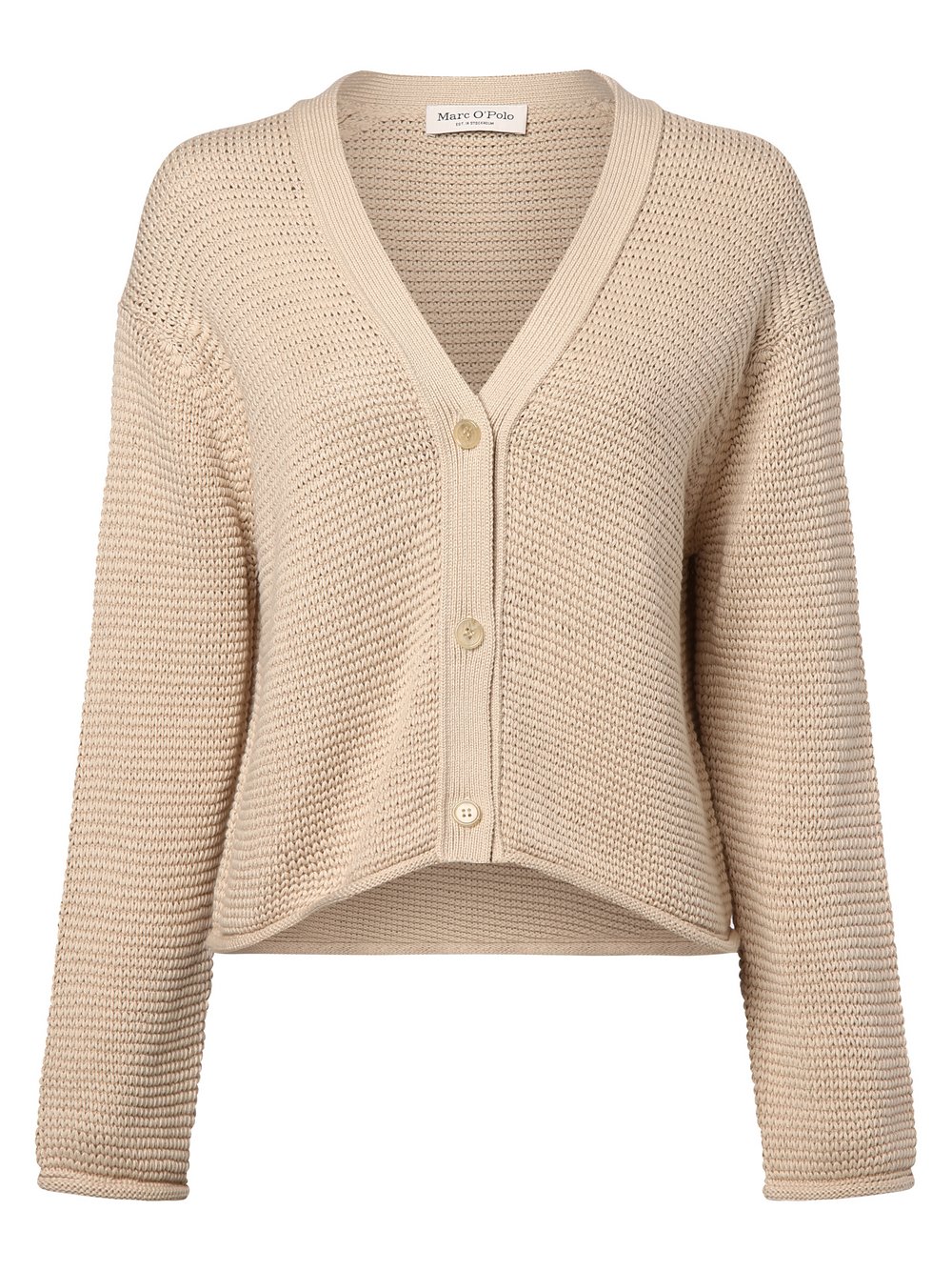 Marc O'Polo Strickjacke Damen Baumwolle beige, S