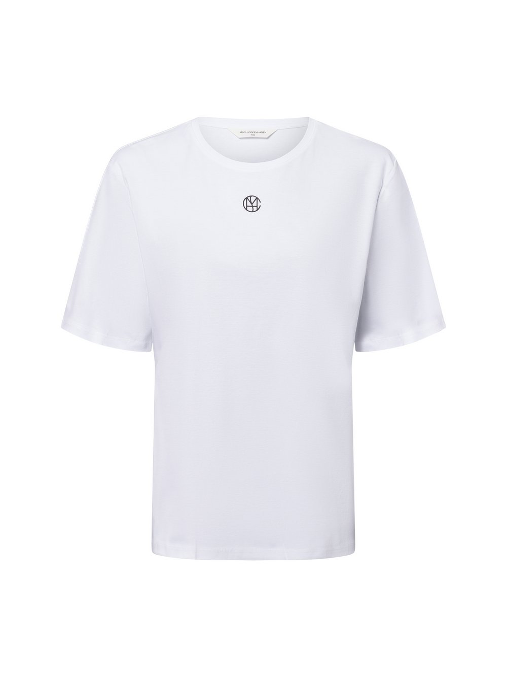 Msch Copenhagen T-Shirt Damen Baumwolle weiß gemustert, XS/S