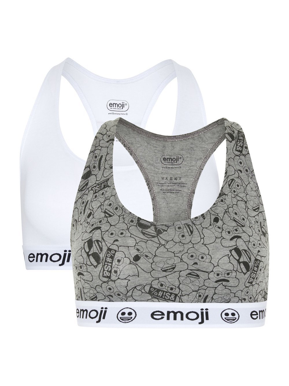 emoji® Bustier Damen Baumwolle grau gemustert, L