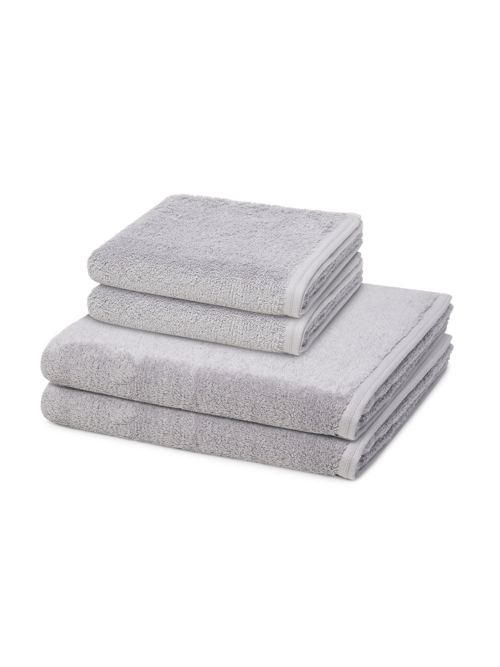 Thumbnail - Vossen Handtuchset 2-teilig Damen Baumwolle grau, ONE SIZE