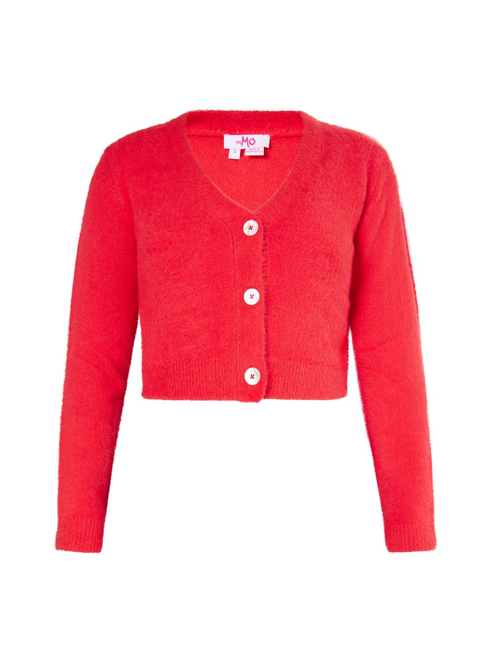 MyMo Cropped Strickjacke Damen rot, XS