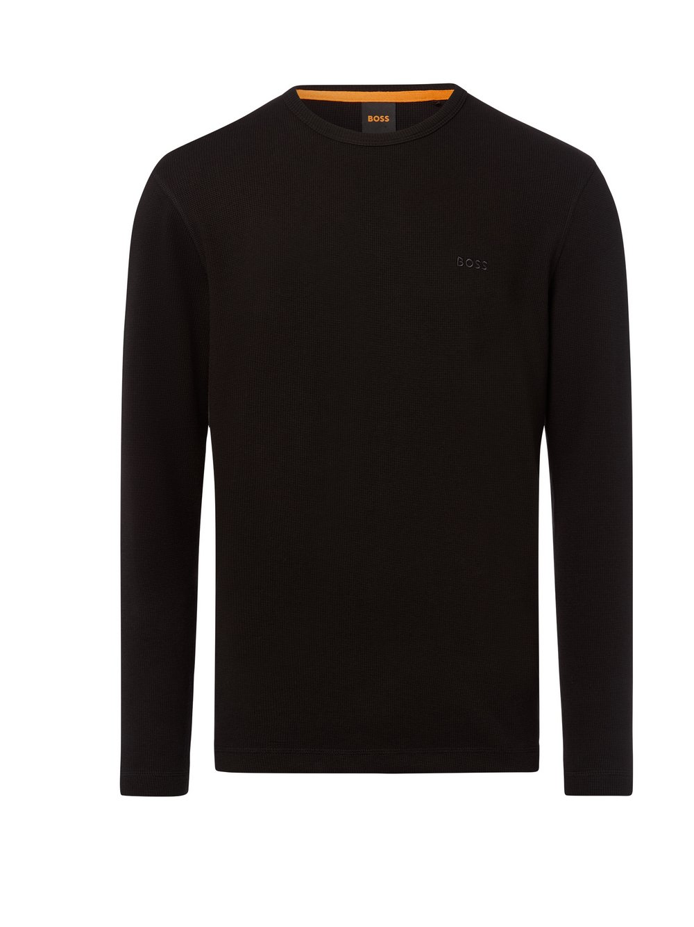 Thumbnail - BOSS Orange Langarmshirt Herren Baumwolle schwarz, XXL