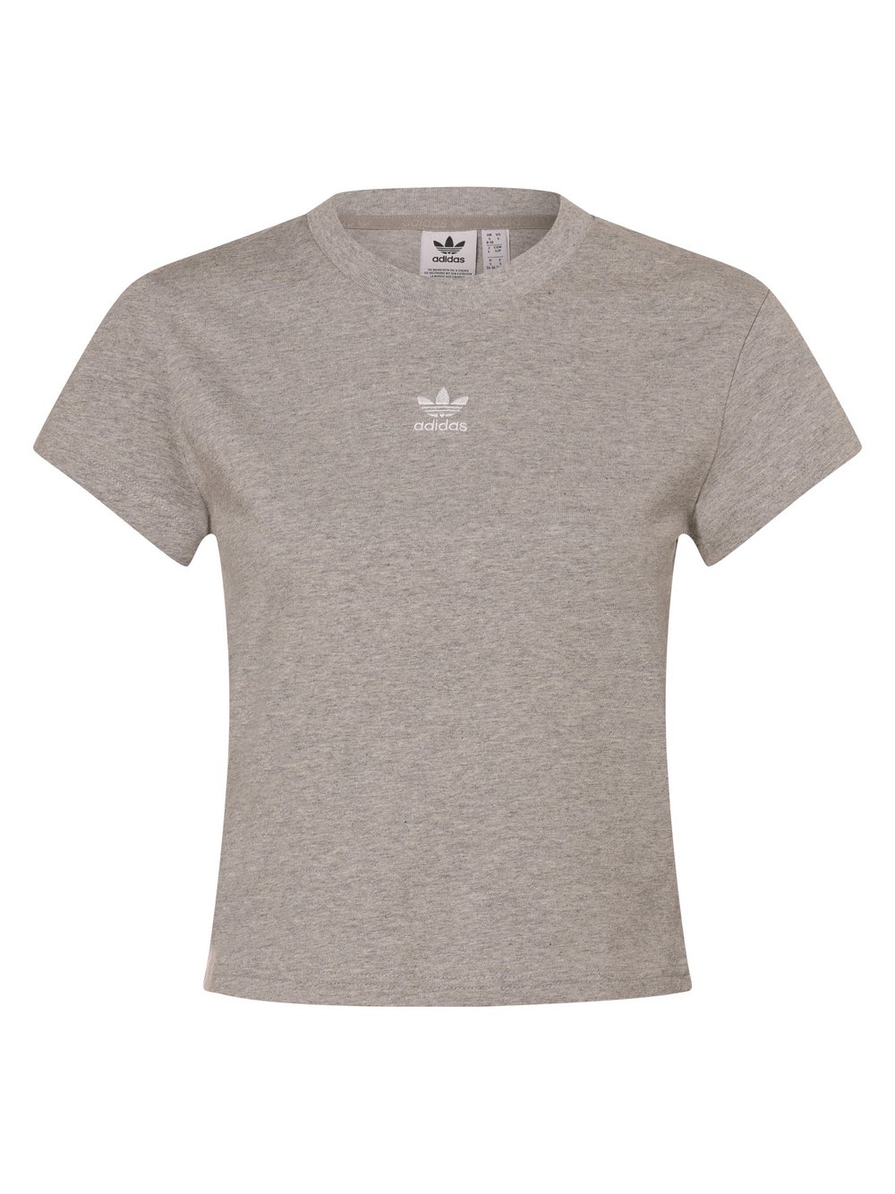 adidas Originals T-Shirt Damen Baumwolle grau meliert, L