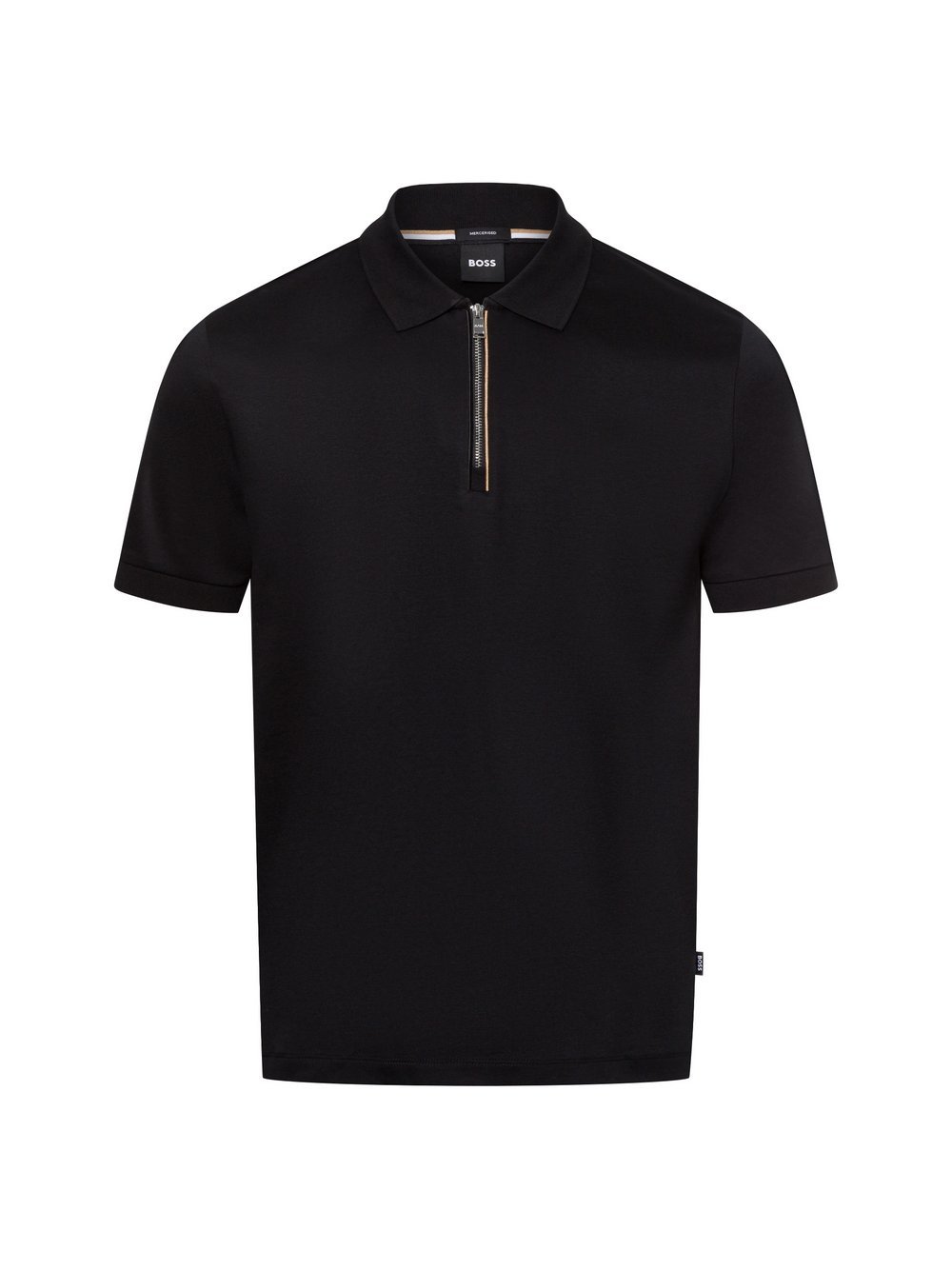 BOSS Poloshirt Herren Baumwolle schwarz, L