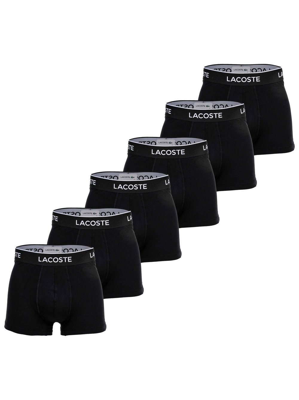 Lacoste Boxershort 6er Pack Herren Baumwolle schwarz, M