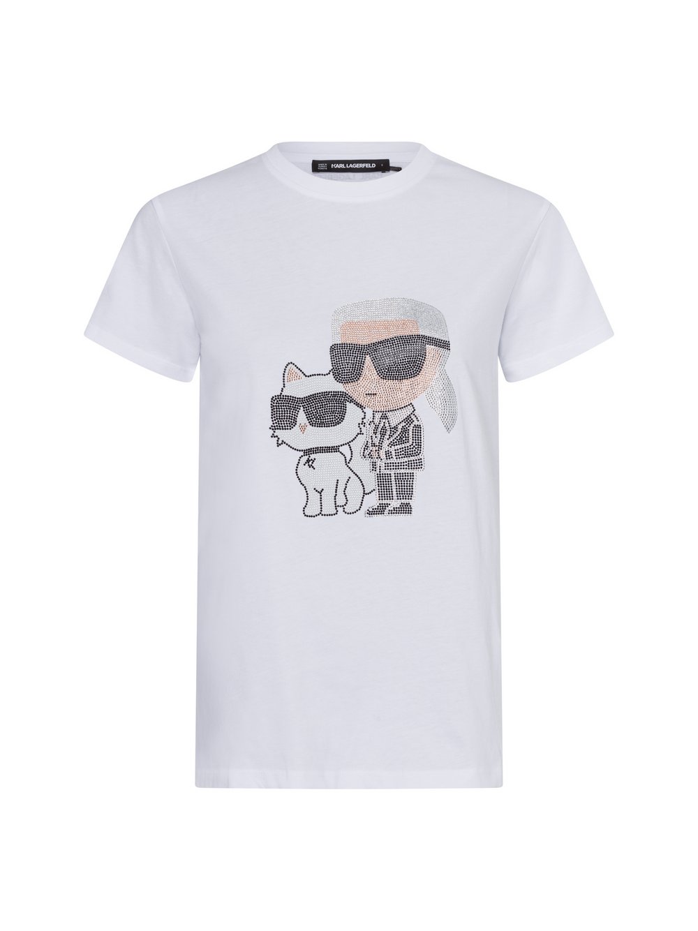 KARL LAGERFELD T-Shirt Damen Baumwolle weiß, M