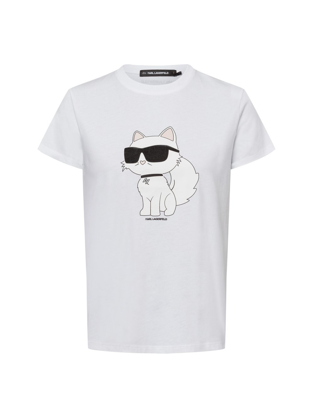 KARL LAGERFELD T-Shirt Damen Baumwolle weiß, S