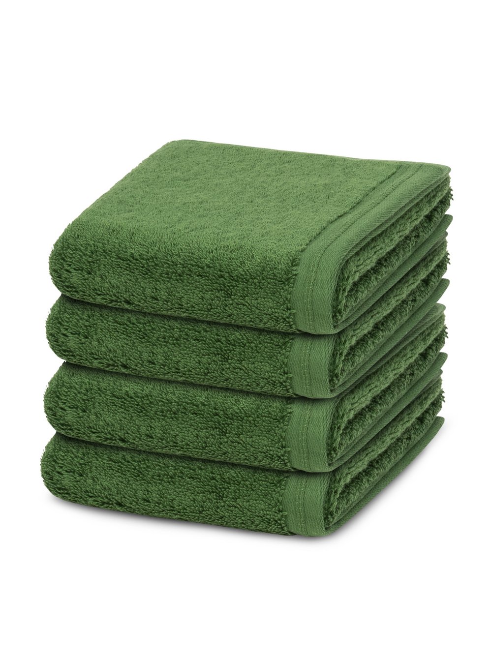 Vossen Gästetuchset 4-teilig Damen Baumwolle grün, ONE SIZE