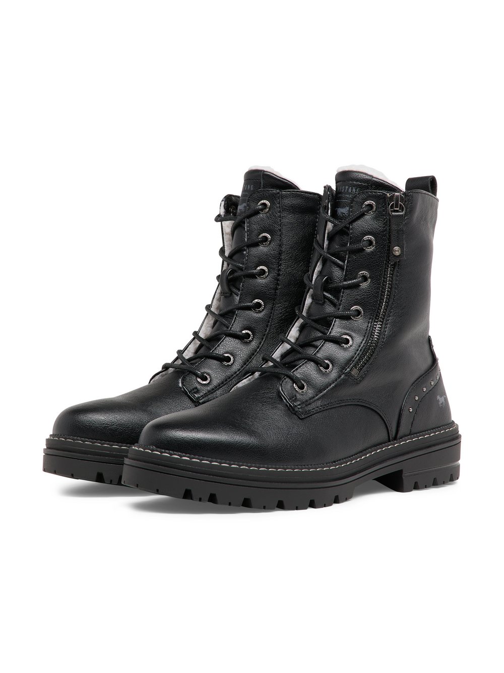 Mustang Schnurboots Damen schwarz, 39