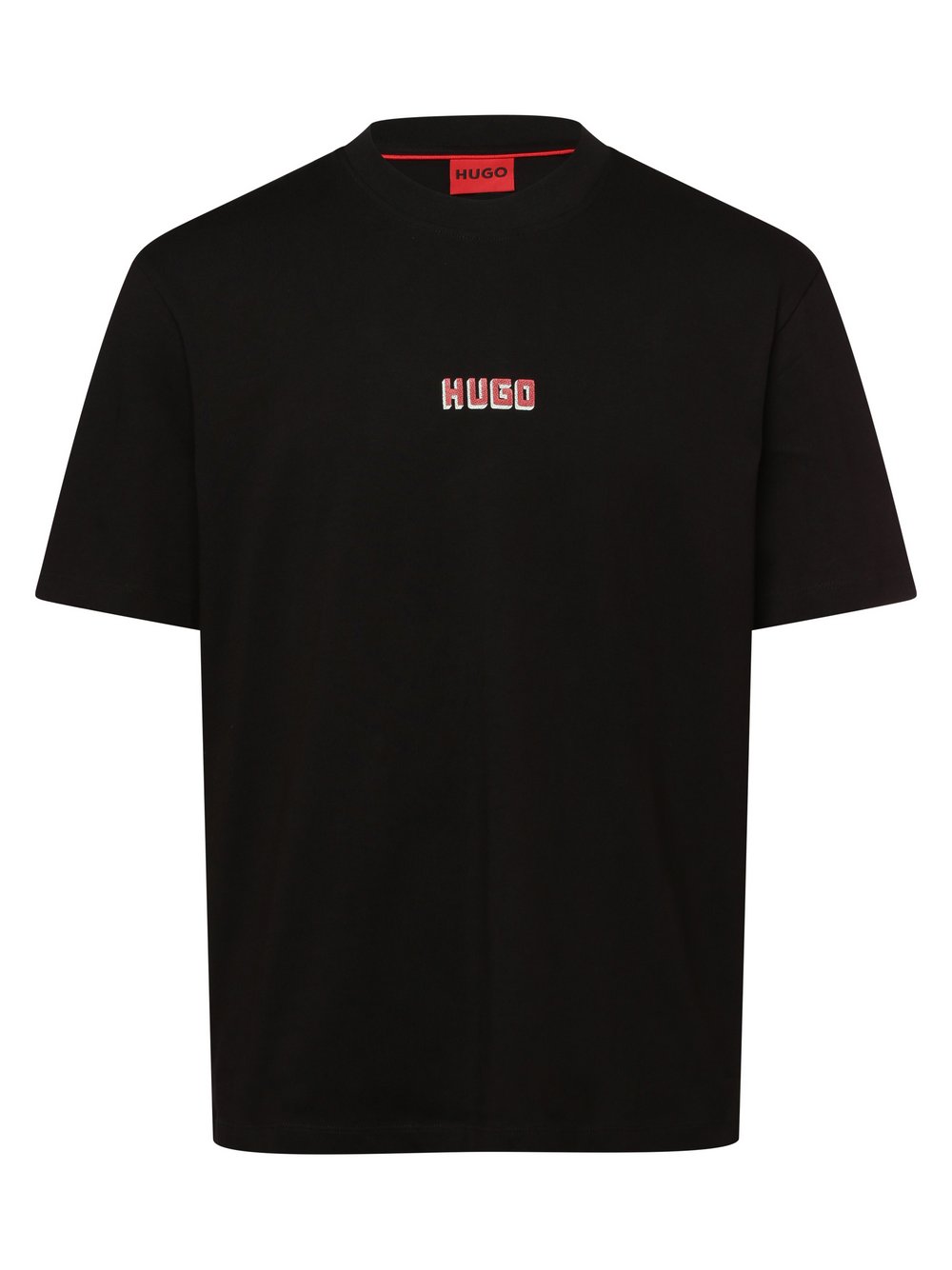 HUGO T-Shirt Herren Baumwolle schwarz bedruckt, L