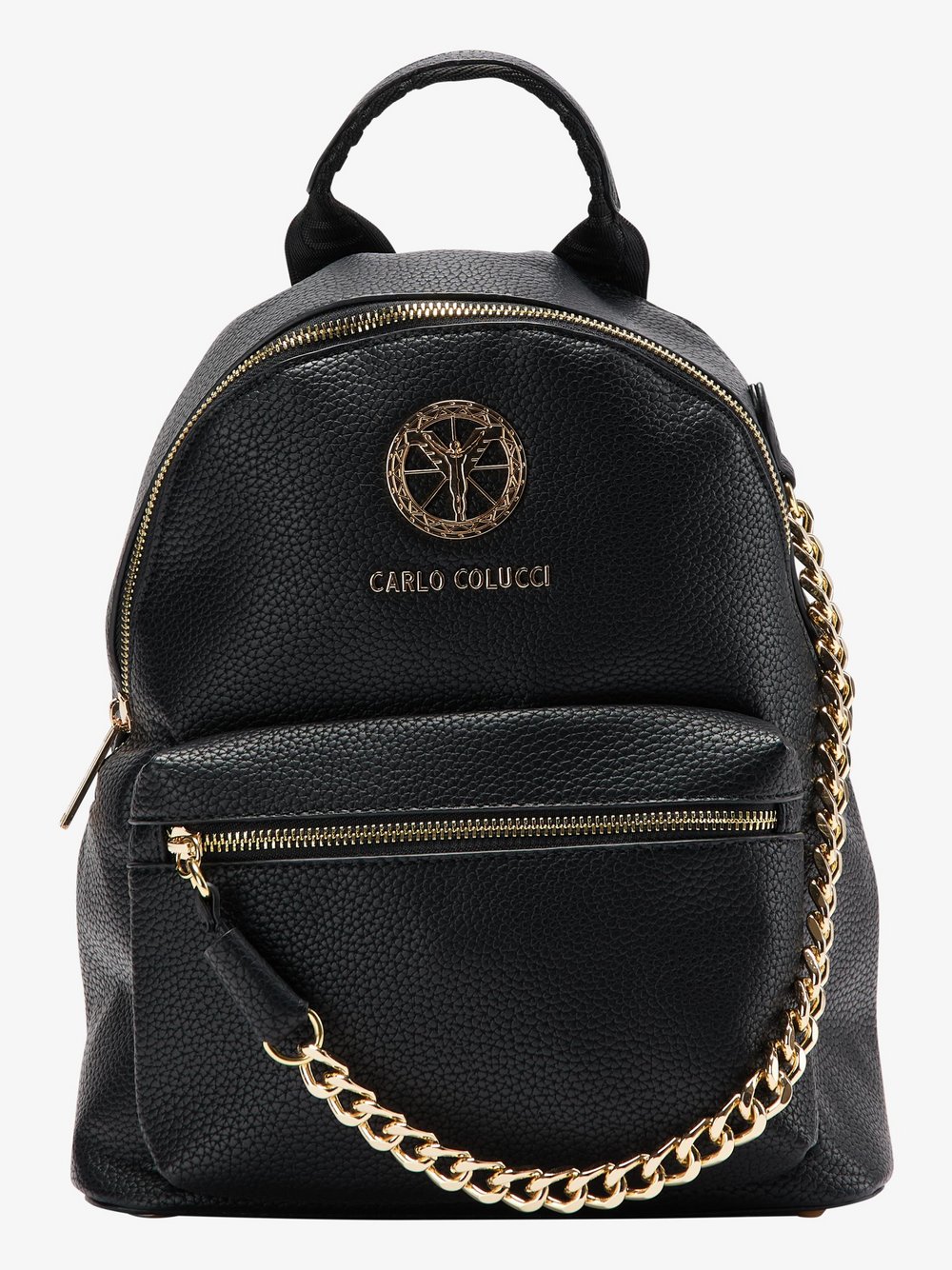 Carlo Colucci Cityrucksack  Damen Kunstleder schwarz gemustert, ONE SIZE