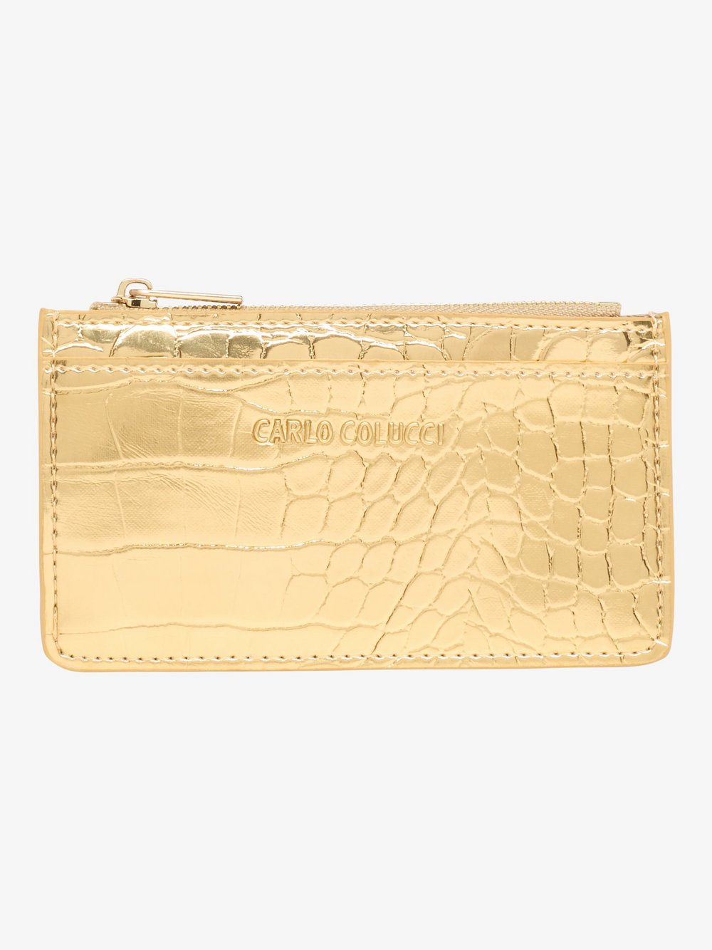 Carlo Colucci Kartenetui  Damen gold, ONE SIZE