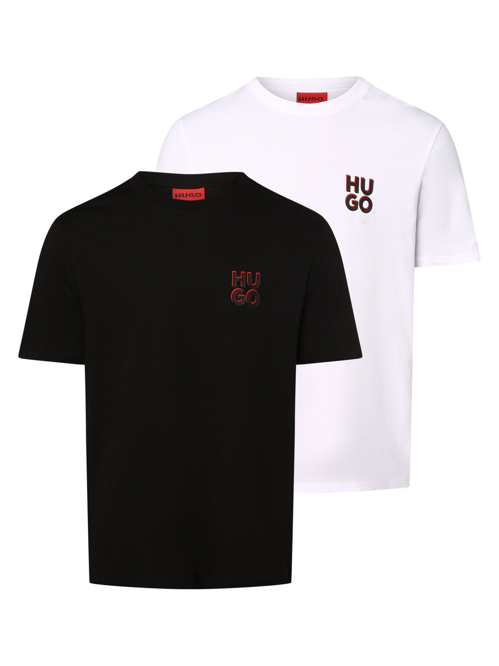 HUGO T-Shirts im 2er-Pack Herren Baumwolle mehrfarbig, S