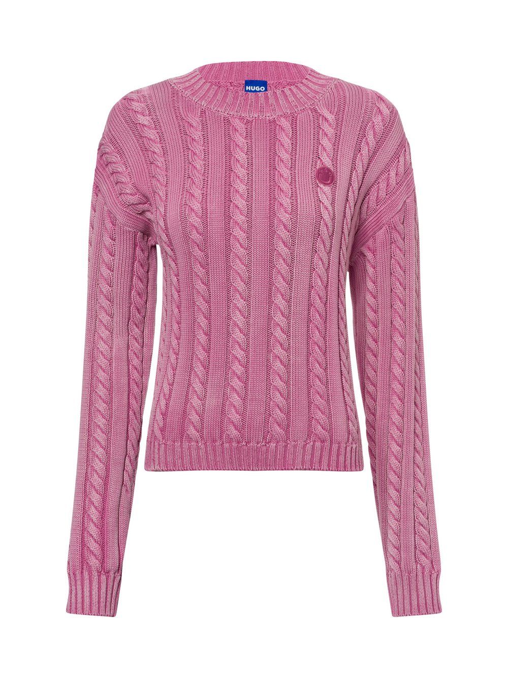 HUGO BLUE Pullover Damen Baumwolle rosa, S