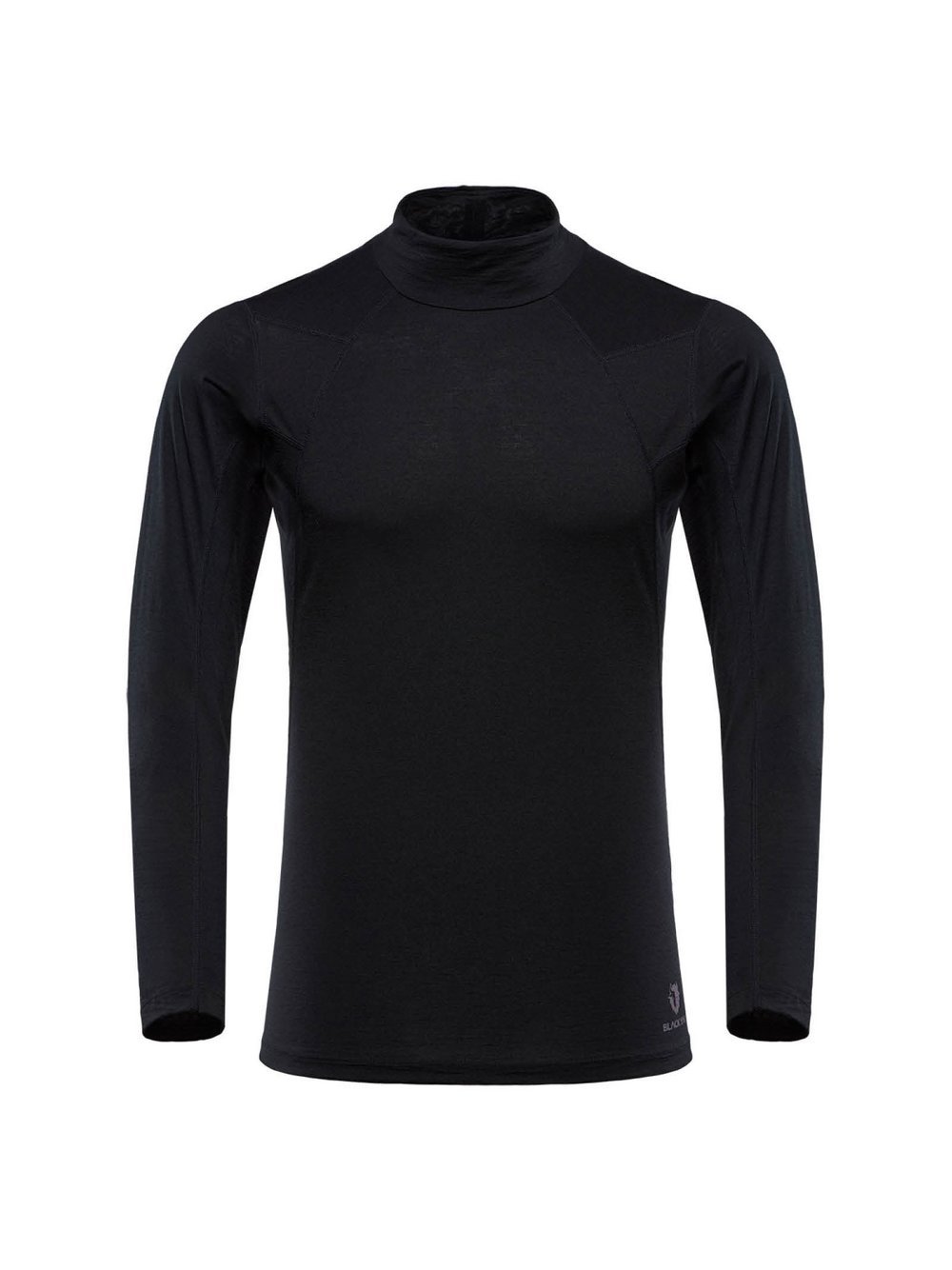 BLACKYAK Merino Funktionslangarmshirt Herren Wolle schwarz, XL