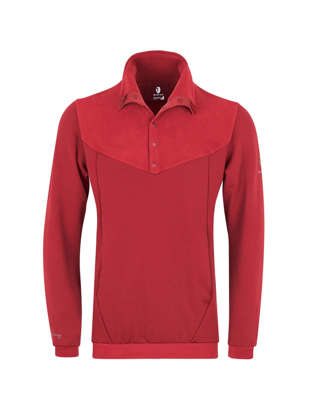 BLACKYAK Funktionssweatshirt Half Snap Fleece Herren rot, XL