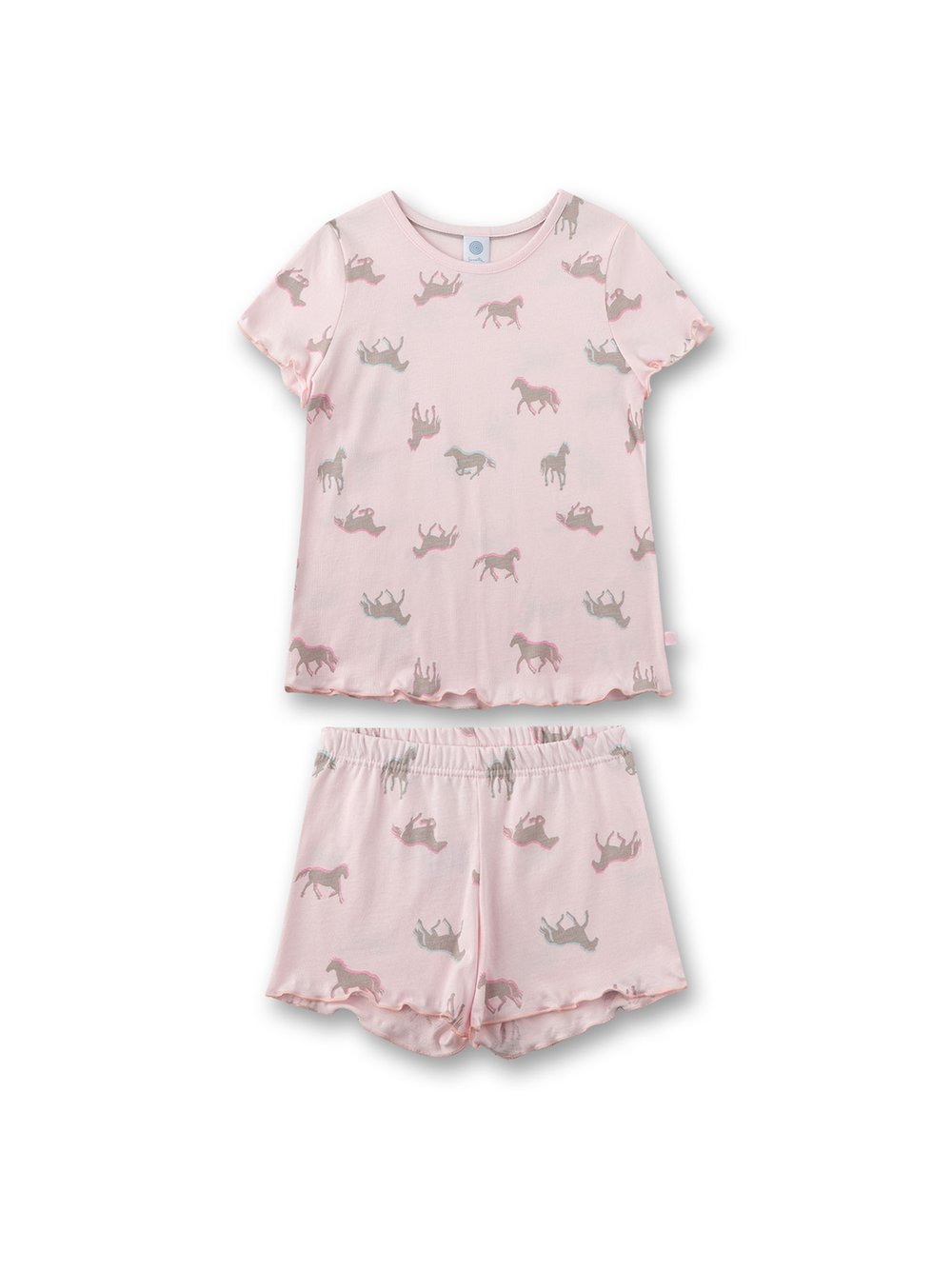 Sanetta Pyjama Mädchen Baumwolle rosa bedruckt, 104