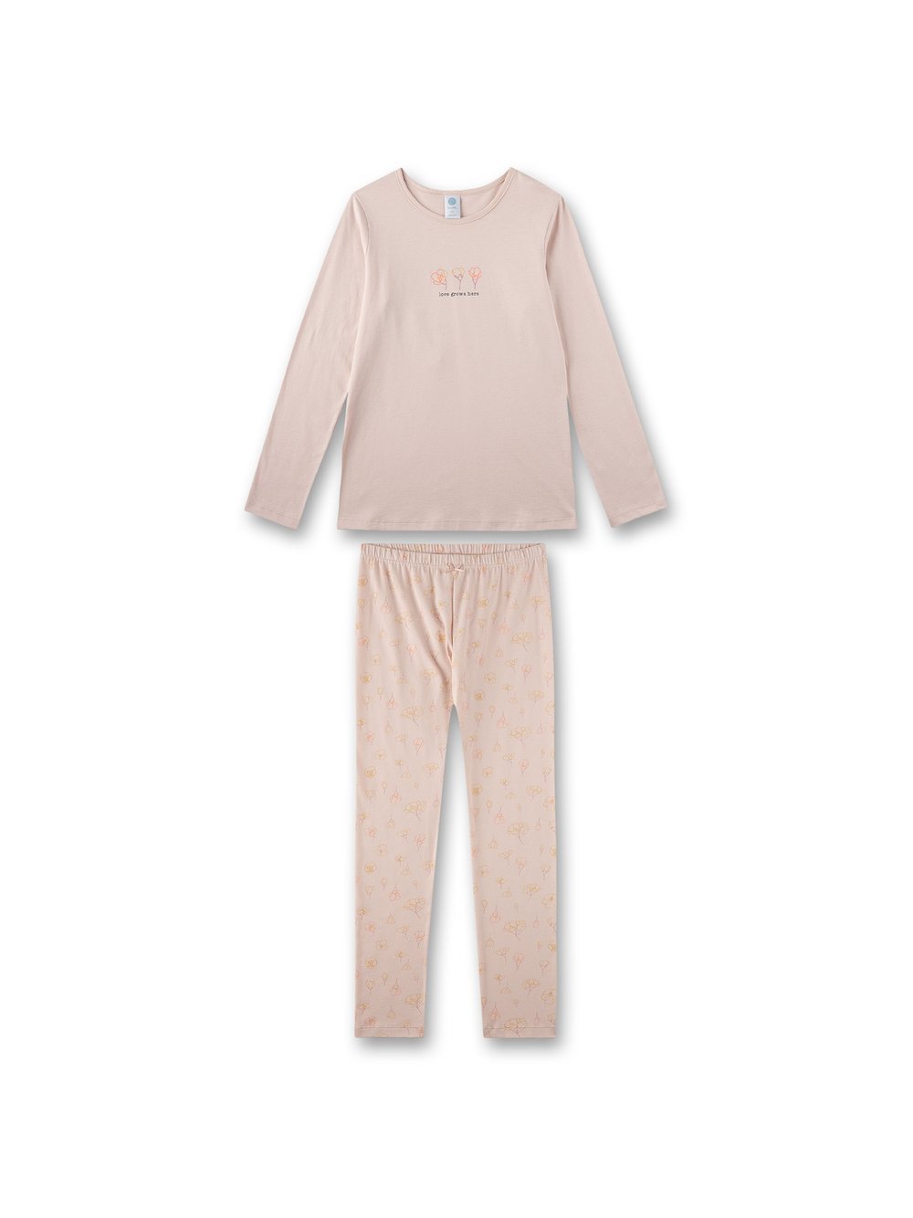 Sanetta Pyjama Mädchen Baumwolle rosa bedruckt, 140