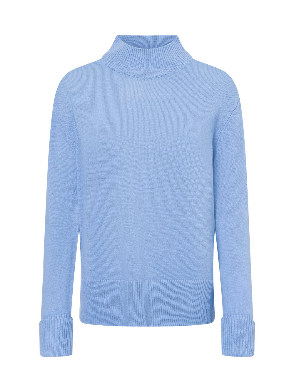 Marie Lund Strickpullover aus Merinowolle Damen Wolle blau, M