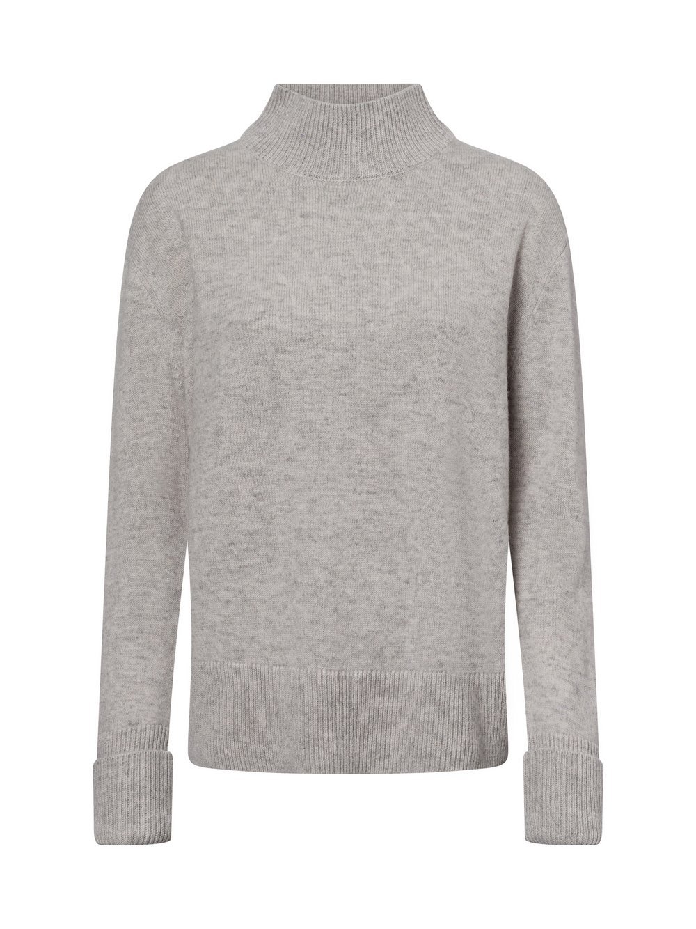 Marie Lund Strickpullover aus Merinowolle Damen Wolle grau, M