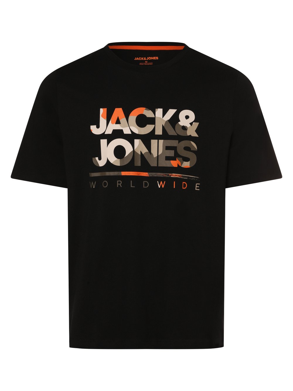 Jack & Jones T-Shirt Herren Baumwolle schwarz bedruckt, M