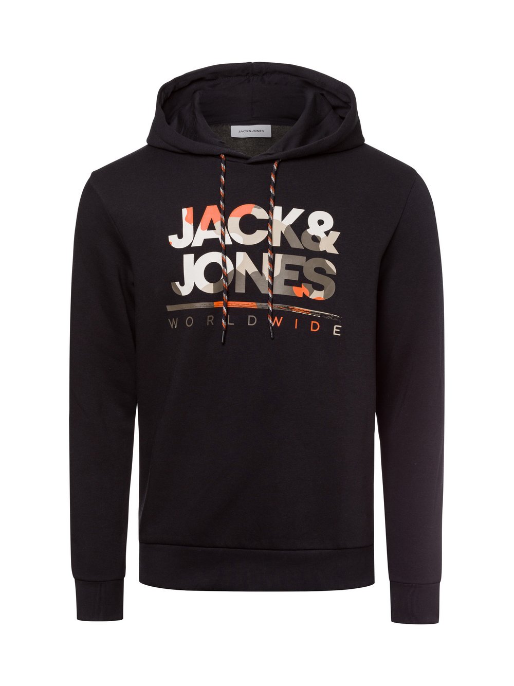 Jack & Jones Kapuzenpullover Herren Baumwolle schwarz gemustert, L