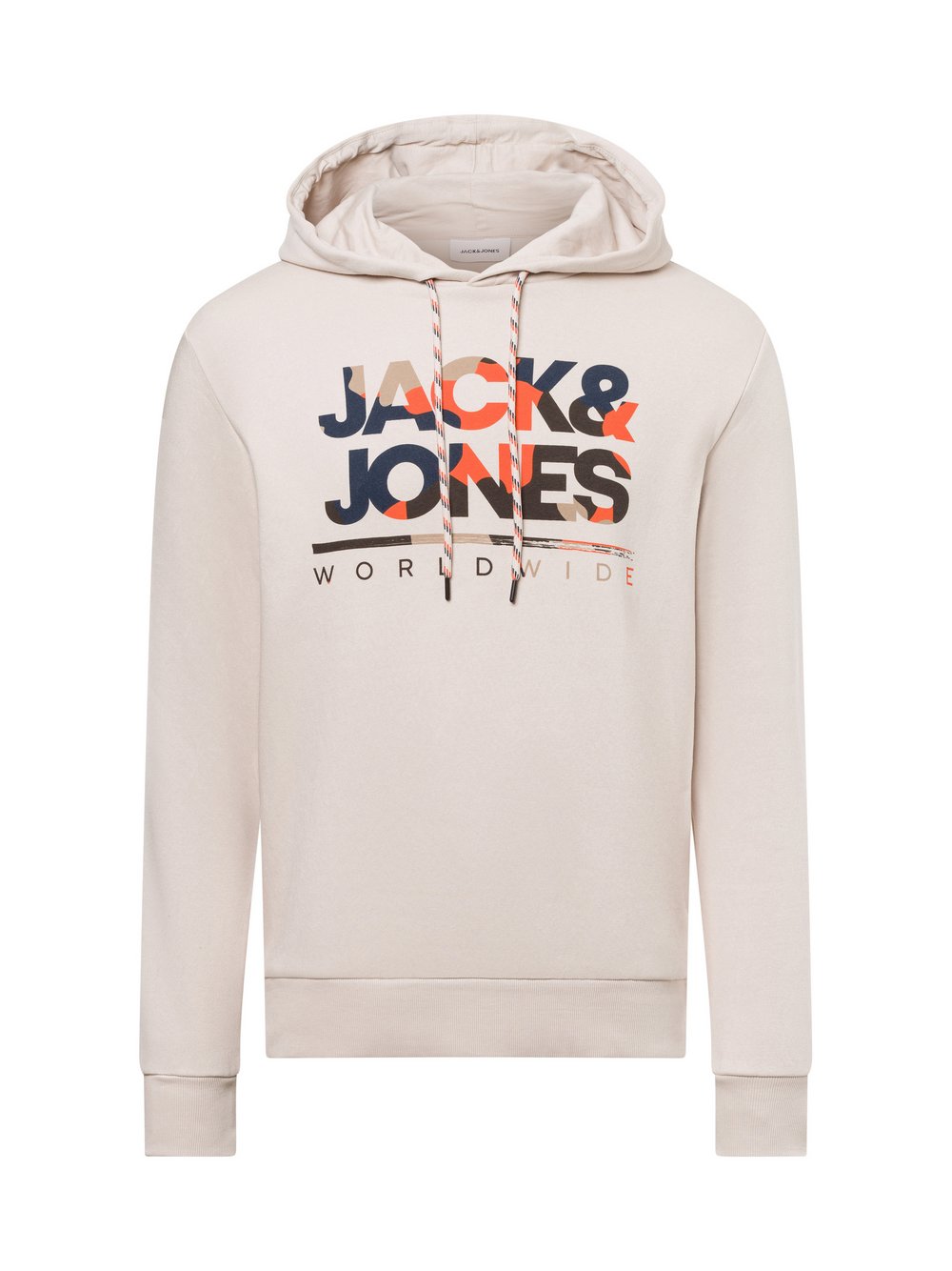 Jack & Jones Kapuzenpullover Herren Baumwolle beige gemustert, L