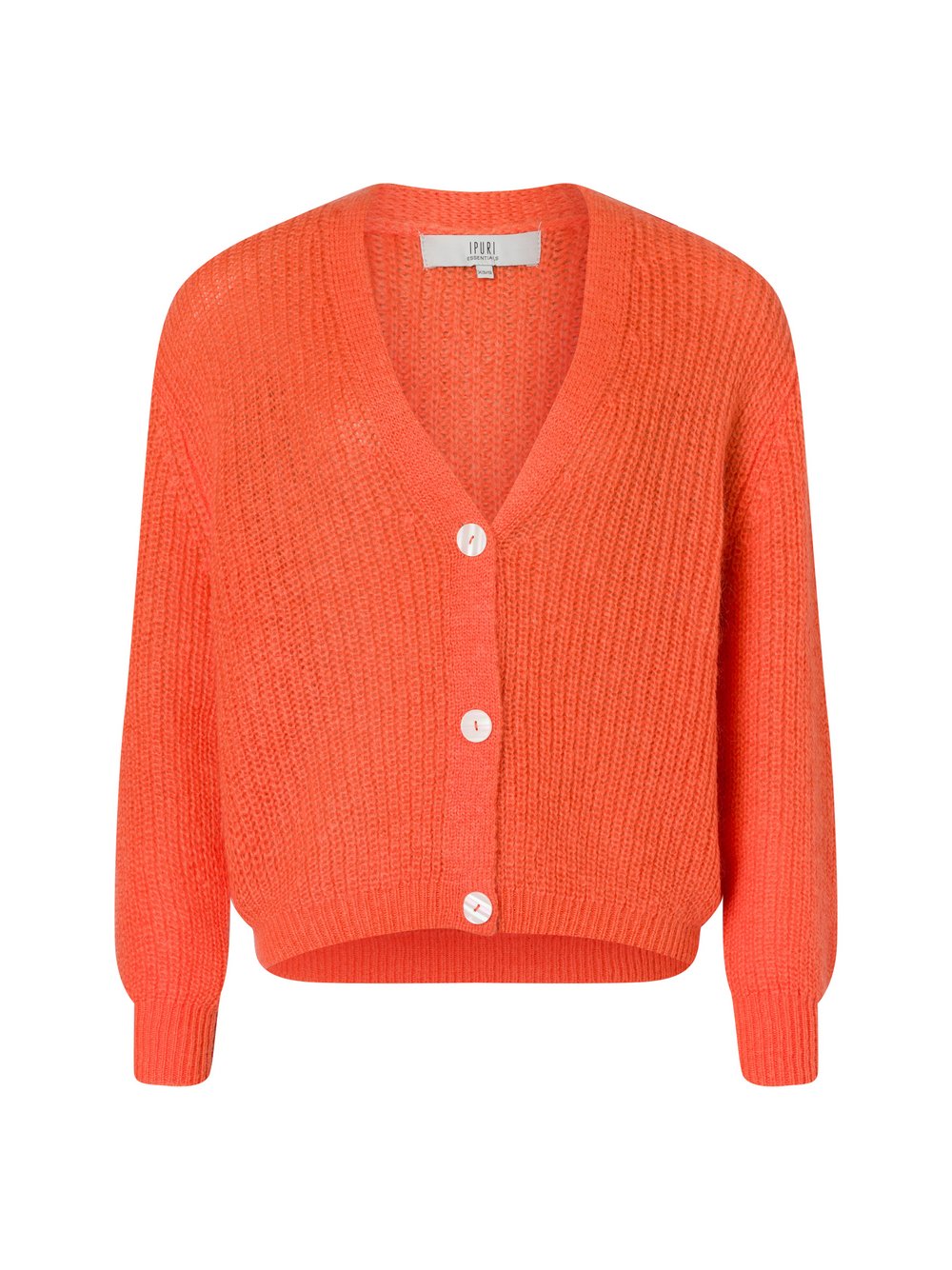 Ipuri Essentials Strickjacke mit Woll-Mohair-Anteil Damen orange, M/L