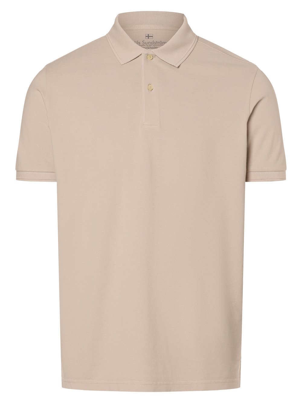 Nils Sundström Poloshirt Herren Baumwolle beige, XXL