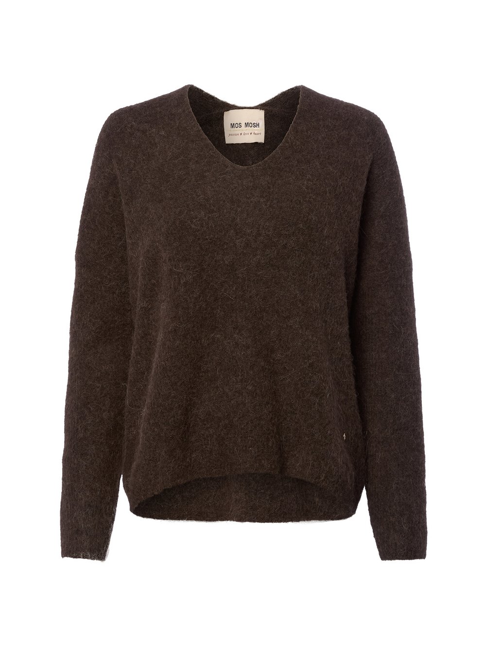MOS MOSH Pullover mit Alpaka-Anteil Damen Wolle braun, S