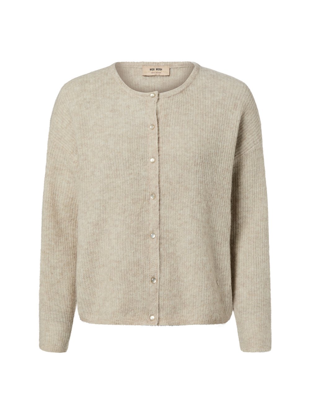 Thumbnail - MOS MOSH Strickjacke mit Alpaka-Anteil Damen Wolle beige meliert, S