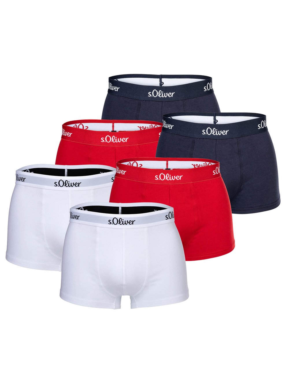 s.Oliver Boxershort 6er Pack Herren Baumwolle mehrfarbig, XXL