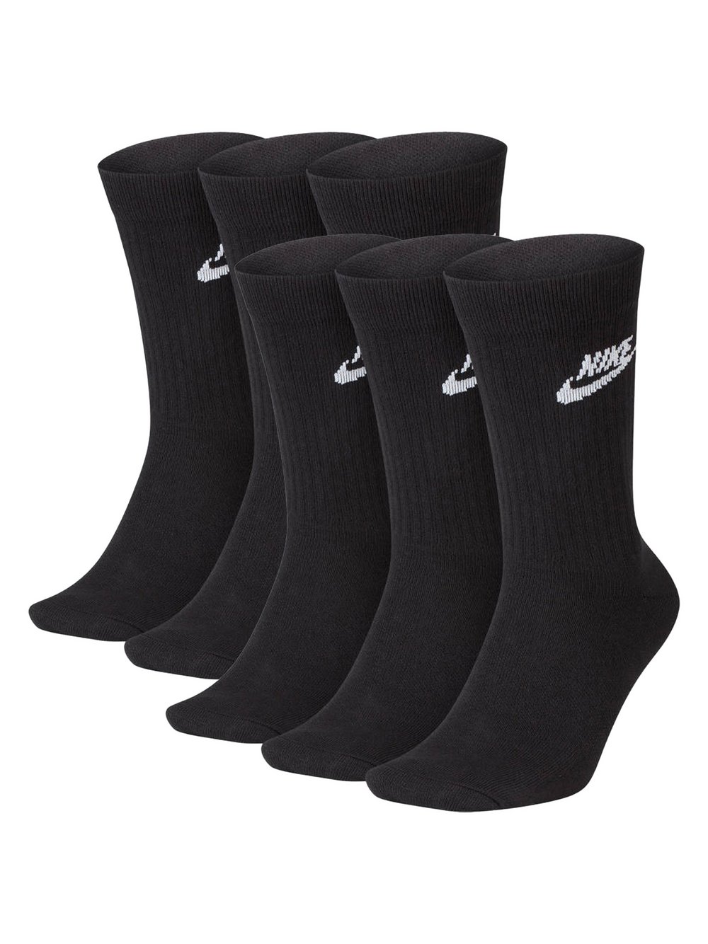 Nike Socken 6er Pack Damen Baumwolle schwarz, 47-50