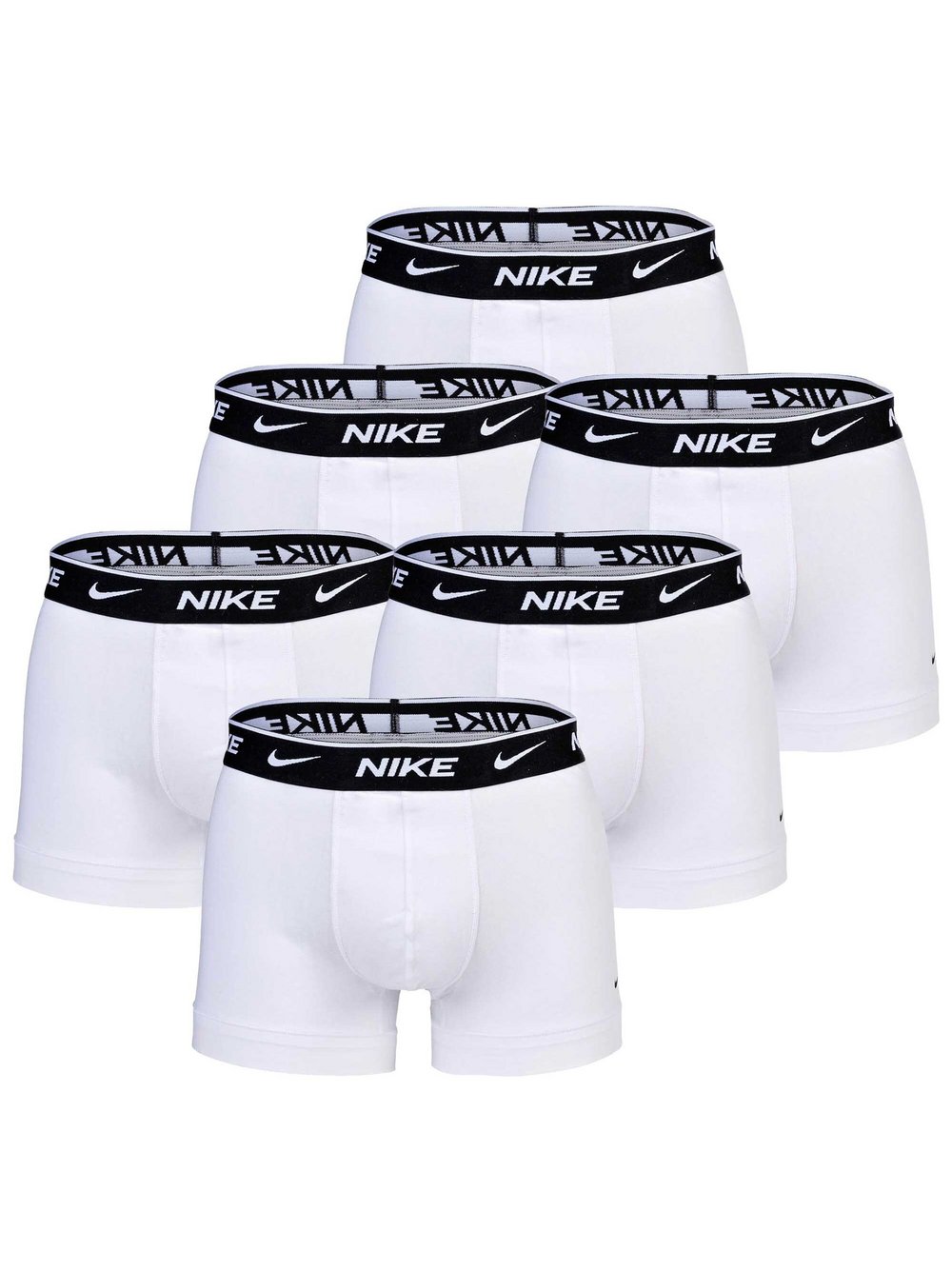 Nike Boxershort 6er Pack Herren Baumwolle weiß, M