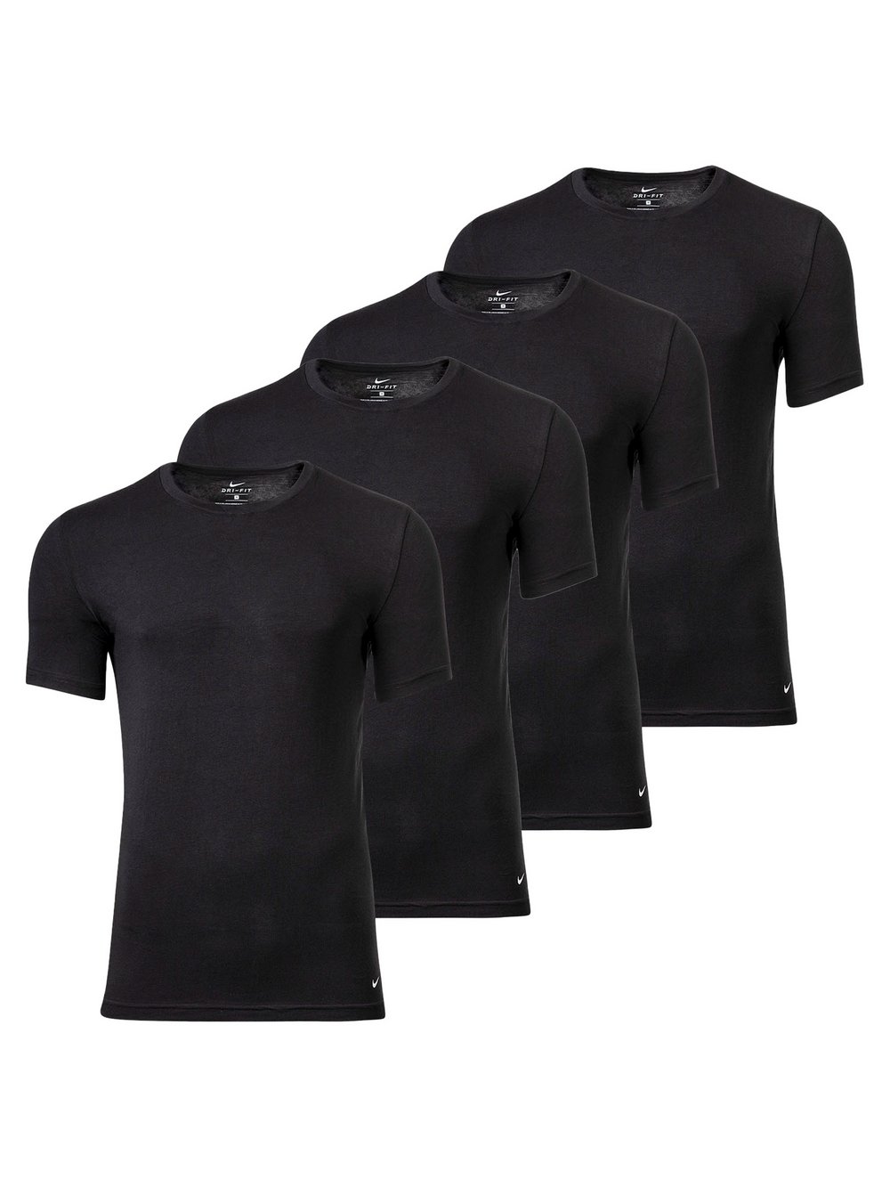 Nike T-Shirt 4er Pack Herren Baumwolle schwarz, L