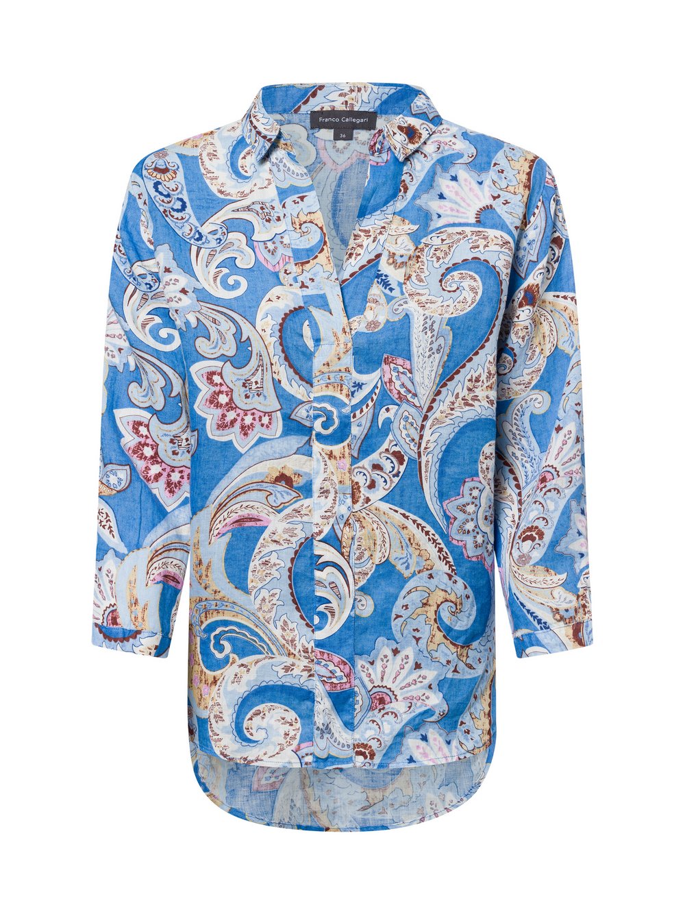 Franco Callegari Blusenshirt Damen Baumwolle mehrfarbig gemustert, 38