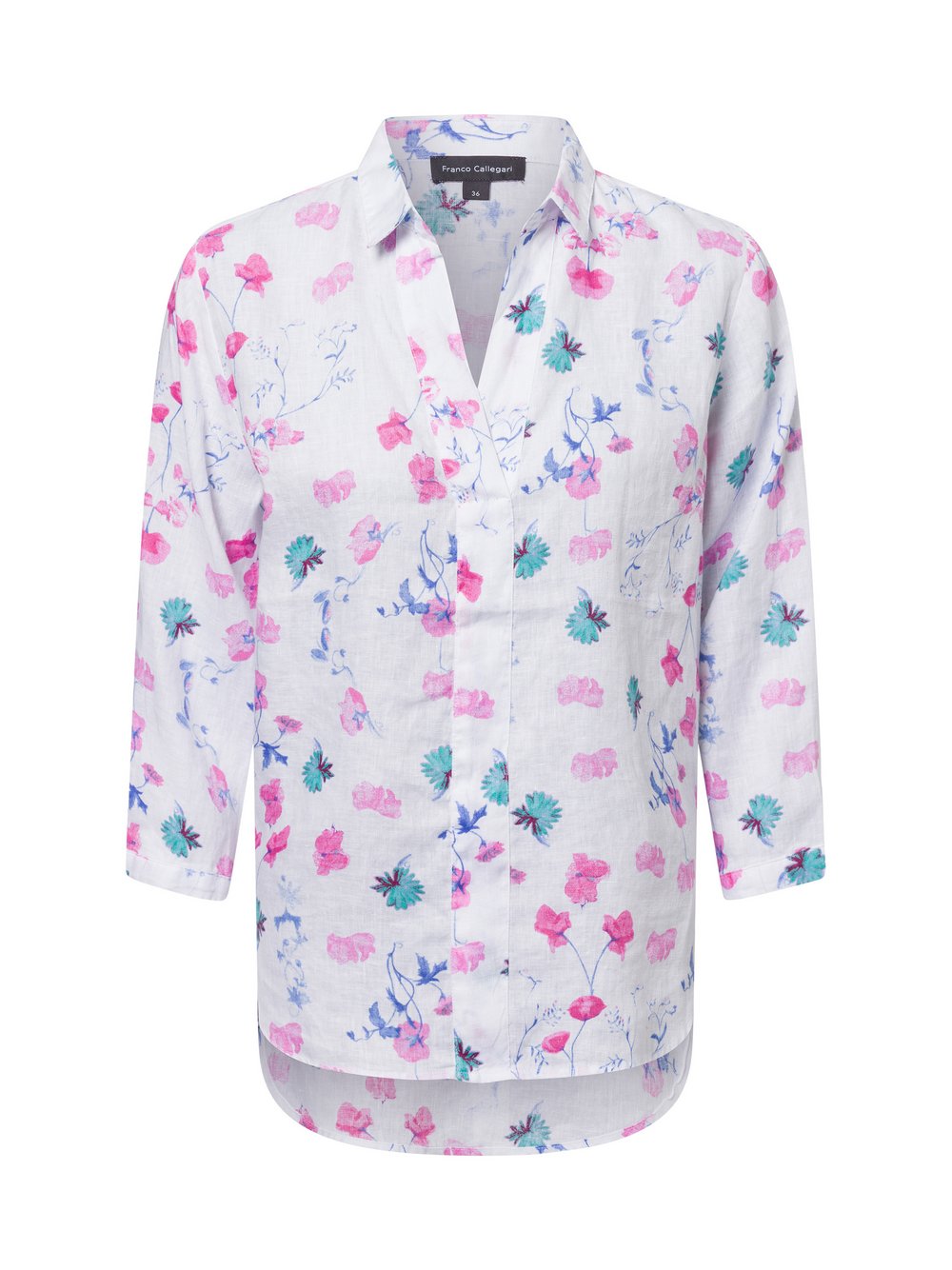 Franco Callegari Blusenshirt Damen Baumwolle mehrfarbig gemustert, 38