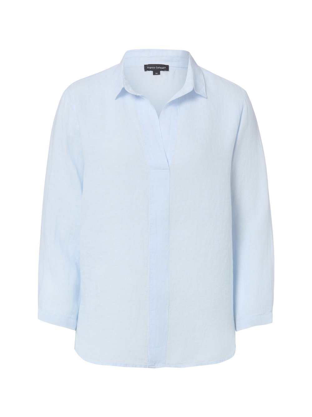 Franco Callegari Blusenshirt Damen Leinen blau, 42
