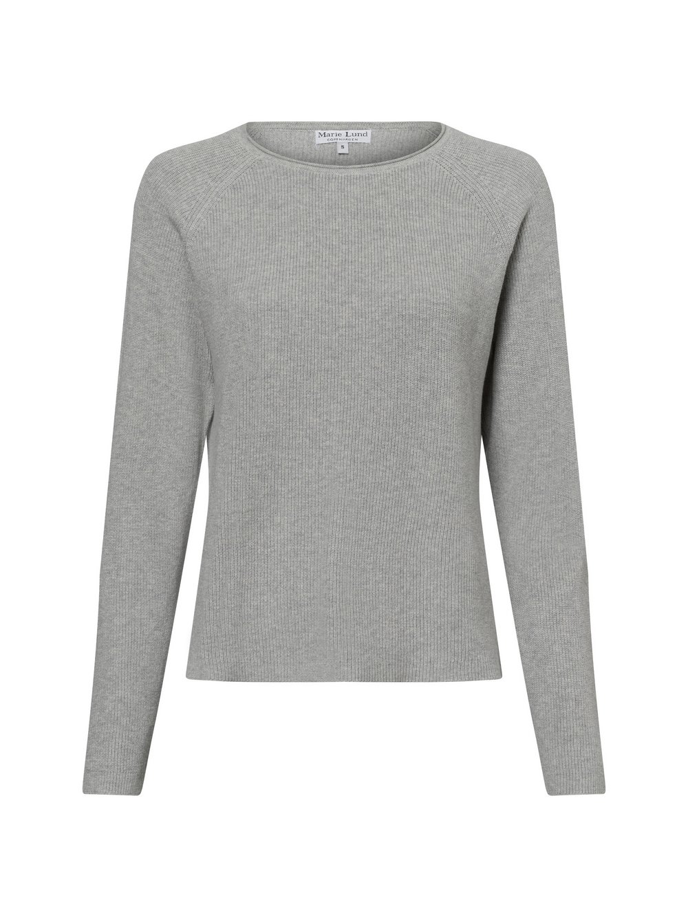 Marie Lund Strickpullover Damen Baumwolle silber, XS