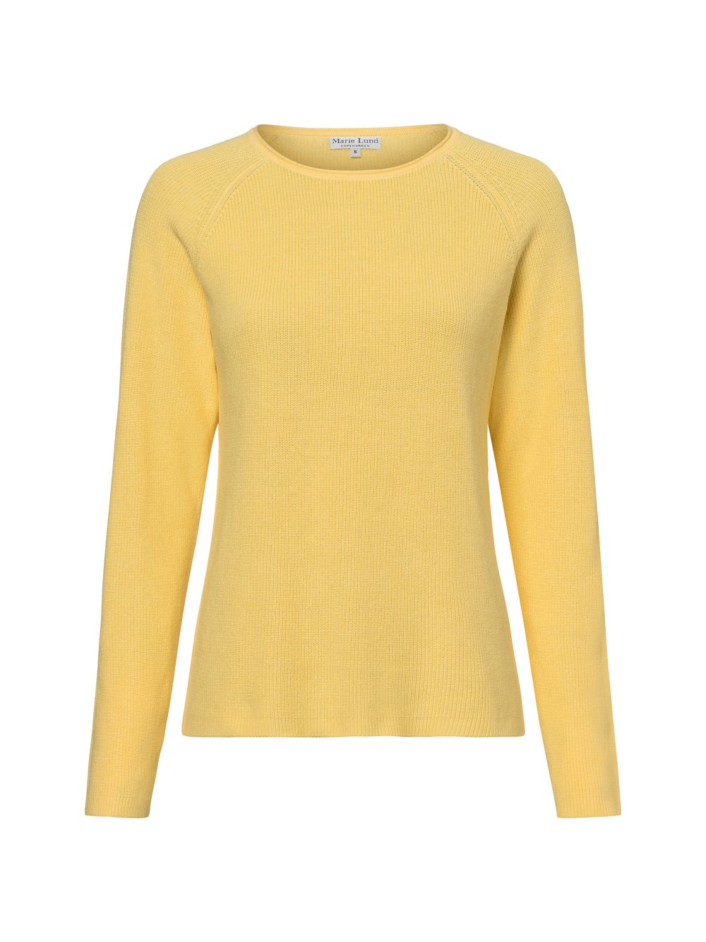 Marie Lund Strickpullover Damen Baumwolle gelb, M