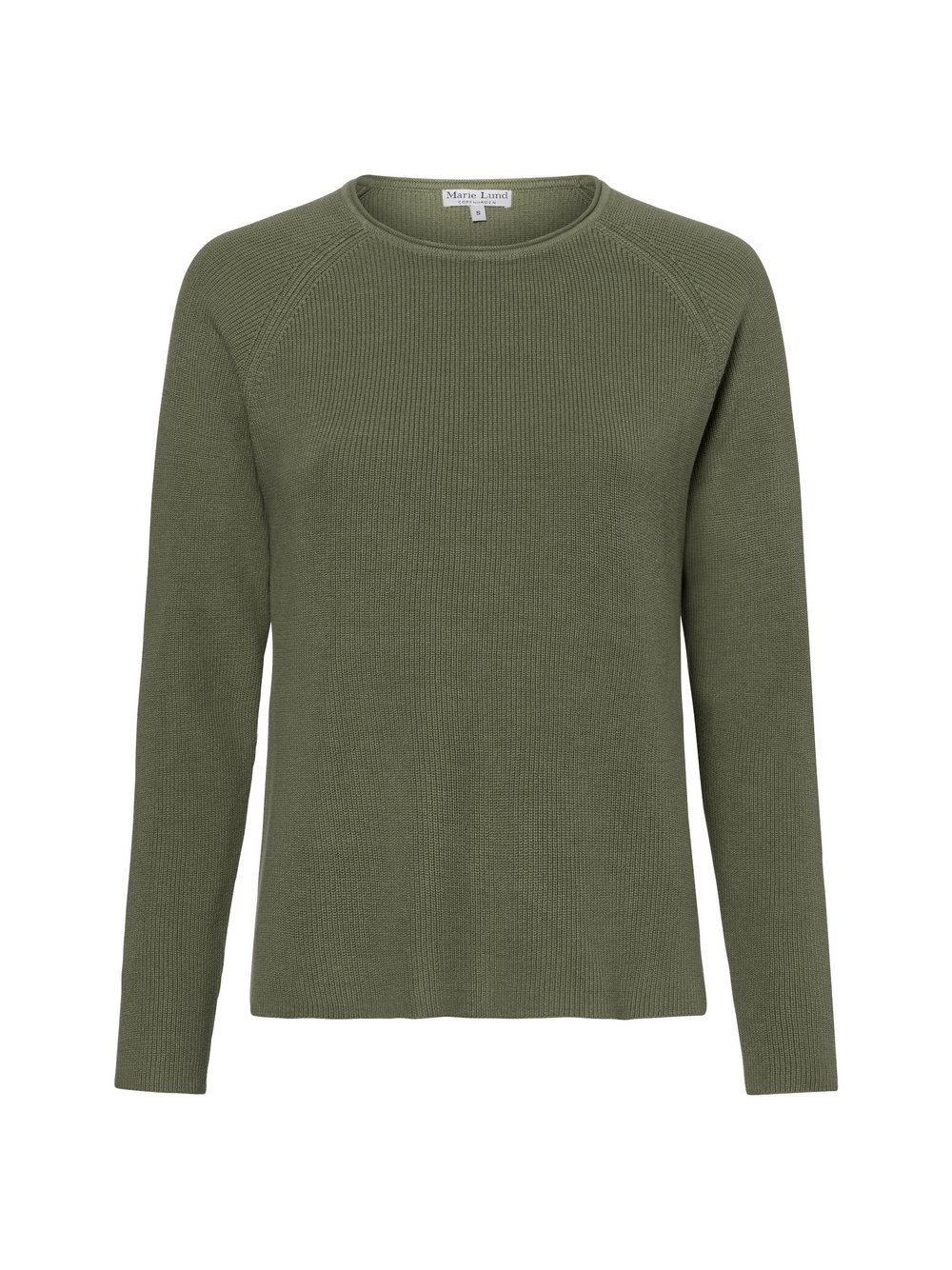 Marie Lund Strickpullover Damen Baumwolle grün, XS