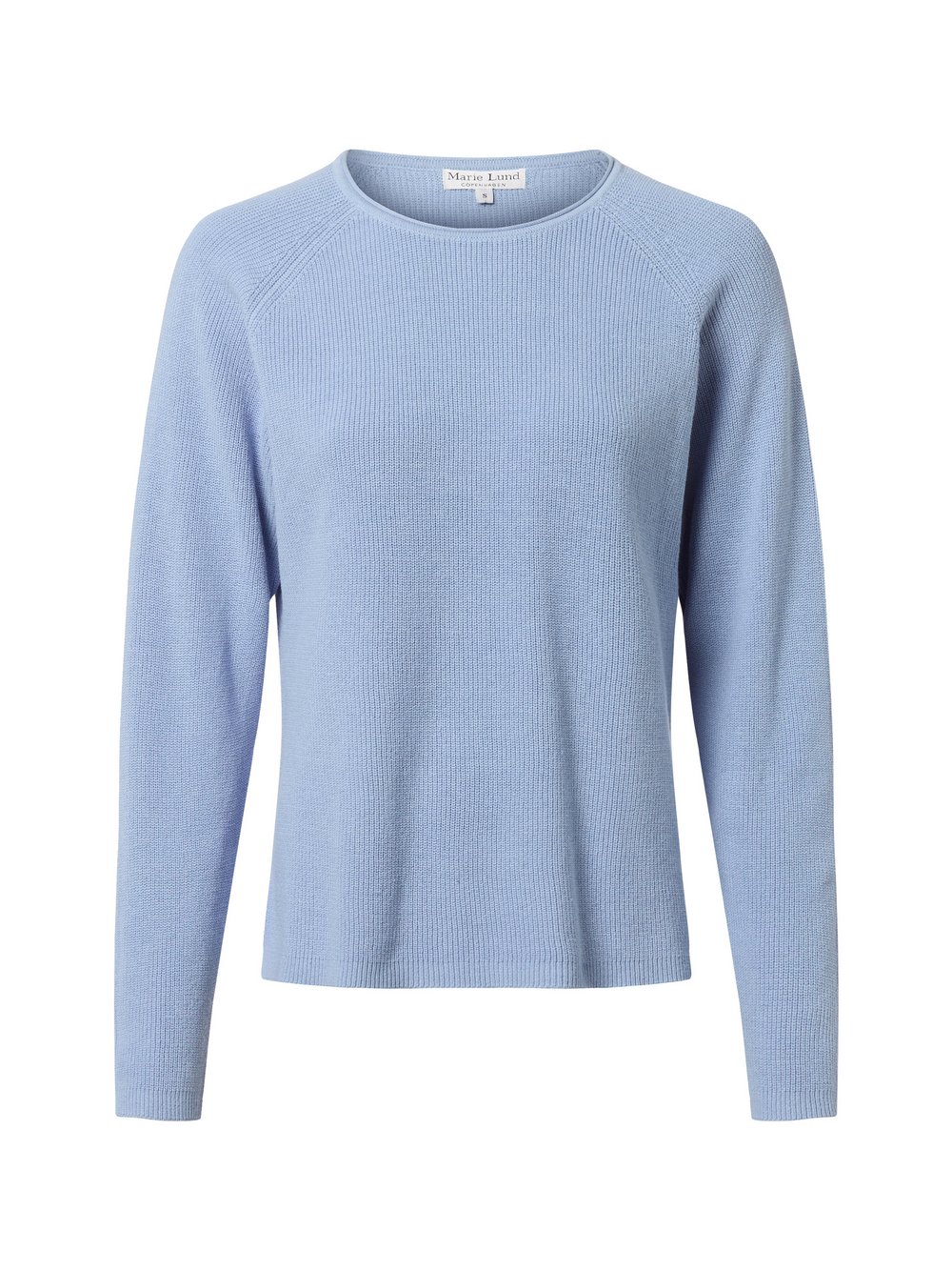 Marie Lund Strickpullover Damen Baumwolle blau, M