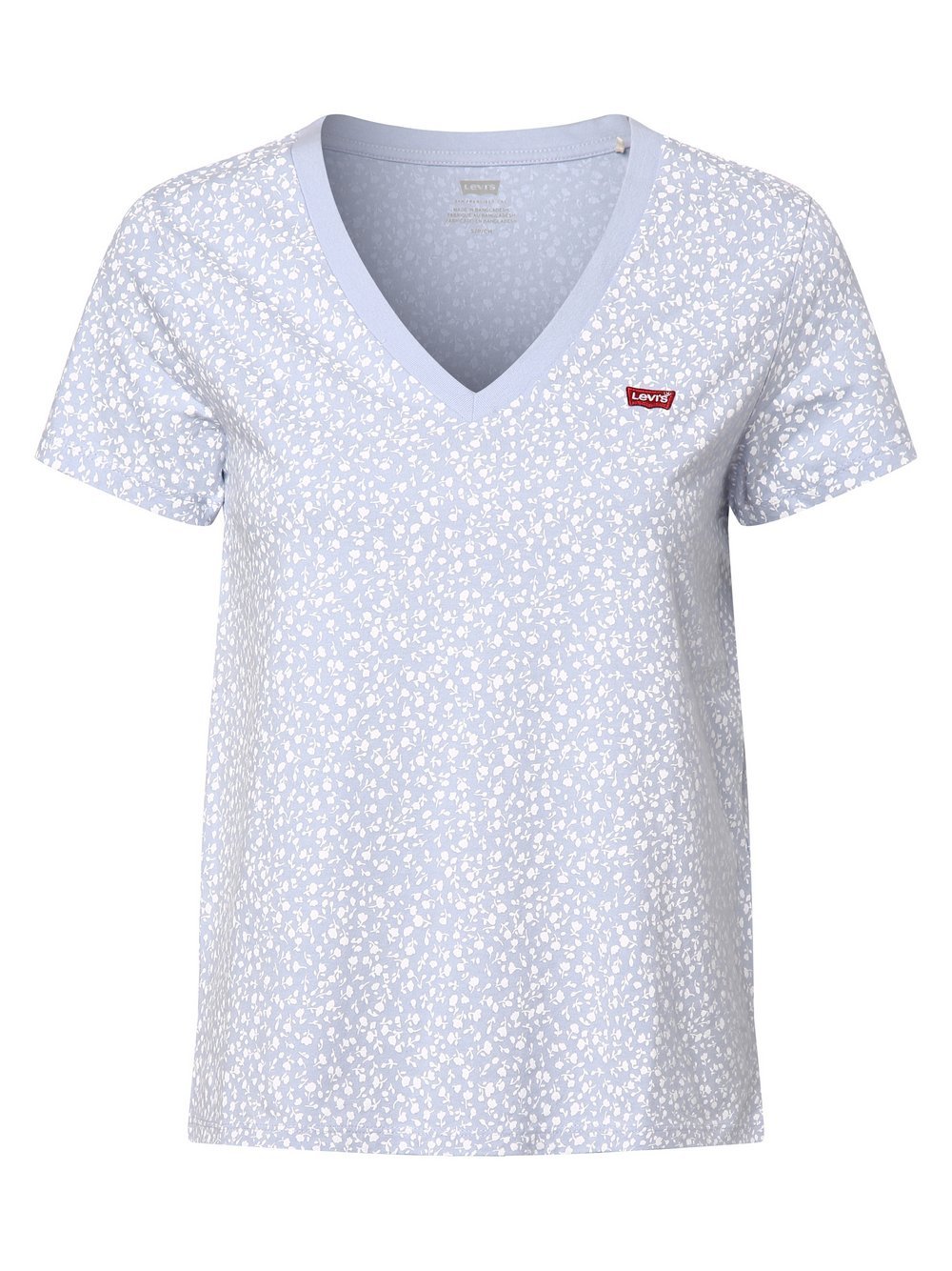 Levi's T-Shirt Damen Baumwolle blau bedruckt, XS