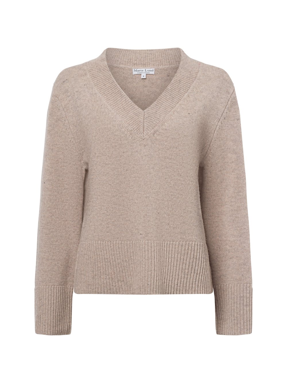 Marie Lund Strickpullover aus Merinowolle Damen beige, XS