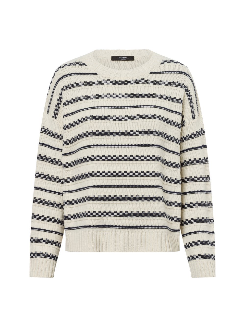 Weekend Max Mara Strickpullover Damen Baumwolle mehrfarbig gestreift, M