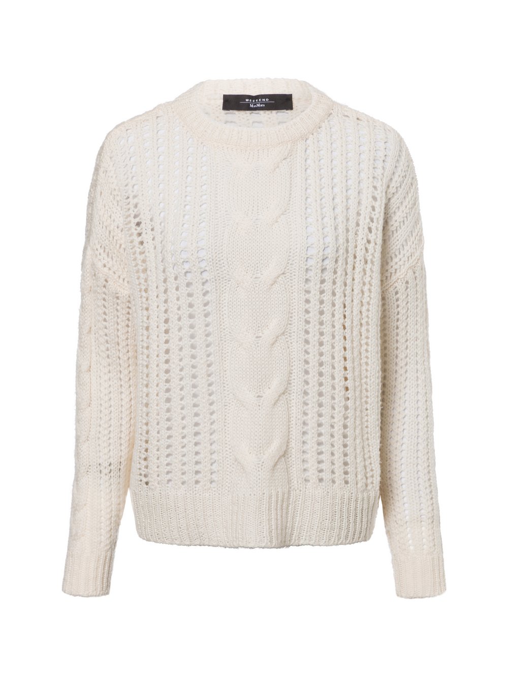 Weekend Max Mara Strickpullover Damen Schurwolle weiß, L